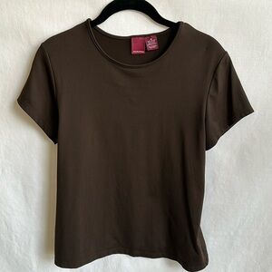 Merona brown short sleeve top, size M